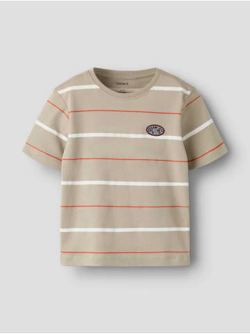 name it Kurzarm Rundhals T-Shirt Nmmfritz in aluminium