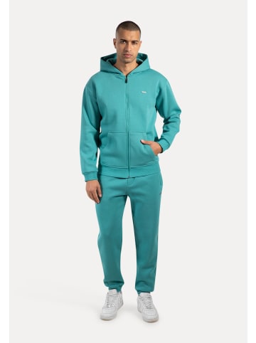 SMILODOX Zip Hoodie Ilyas in Petrol