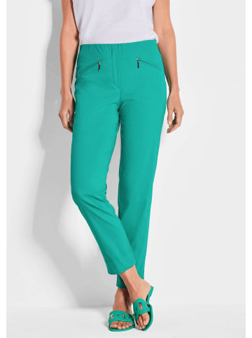 GOLDNER 7/8-Bengalinhose Stretchhose LOUISA, dehnbar & mit Taschen in grün