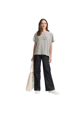 Tom Tailor T-Shirt in offwhite navy tee stripe