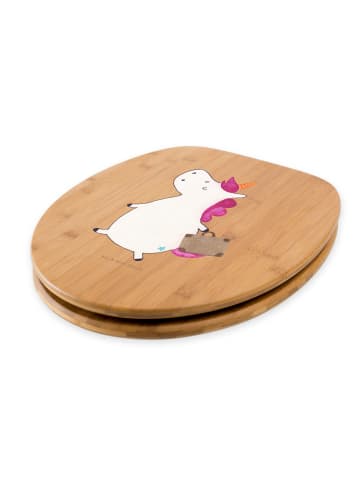 Mr. & Mrs. Panda Motiv WC Sitz Einhorn Koffer ohne Spruch in Braun