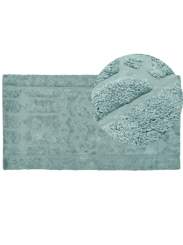 Beliani Kurzflor SIRNAK in Grün - (W) 80 x (H) 1.4 x (L) 150 cm