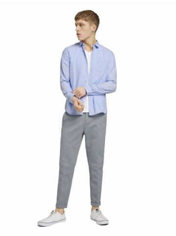 Tom Tailor Knopfleisten Langarmshirt für Herren in hell-blau