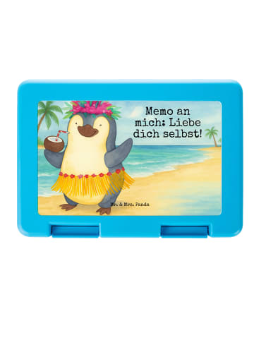 Mr. & Mrs. Panda Brotdose Pinguin Kokosnuss Design mit Spruch in Weiß