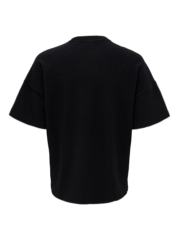 Only&Sons Weites Rundhals T-Shirt Kurzarm Basic Shirt ONSBERKELEY in Schwarz