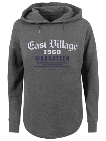 F4NT4STIC Oversized Hoodie East Village Manhatten OVERSIZE HOODIE in charcoal