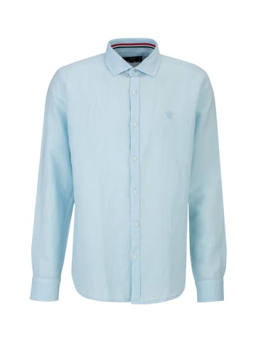 19v69 Italia Leinenhemd Rolfo in blau