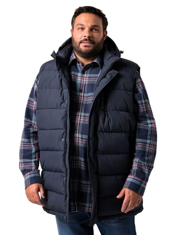 Men Plus Steppweste in navy blau