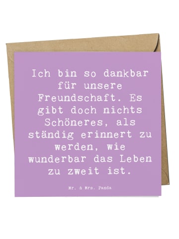 Mr. & Mrs. Panda Grußkarte Spruch Dankbarkeit für Freundschaft m... in Lavendeltraum