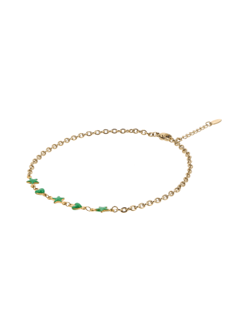 myMo Women Bracelet With Lobster Clasp in Gold Green