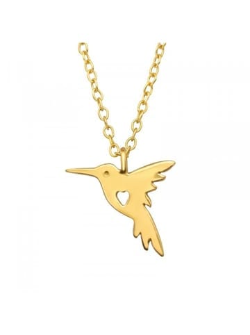 Alexander York Kette mit Anhänger KOLIBRI in Gold aus 925 Sterling Silber, 2-tlg. in gold