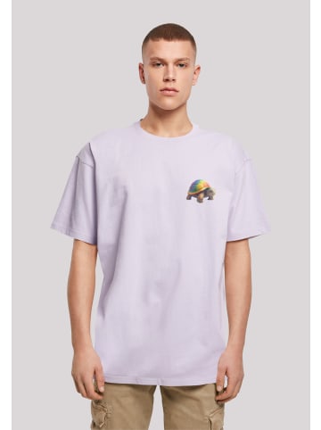 F4NT4STIC Heavy Oversize T-Shirt Rainbow Turtle OVERSIZE TEE in lilac
