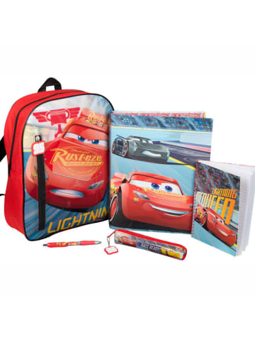 Disney Cars Rucksack | Disney Cars | 37 x 29 x 10 cm | gefüllte Tasche mit Schul-Zubehör