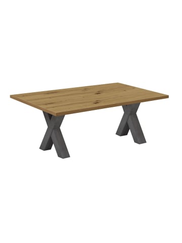 58 aufm Kessel COUCHTISCH Etti 5 140 x 70 x 47 Wohnzimmertisch Graphit/Asteiche