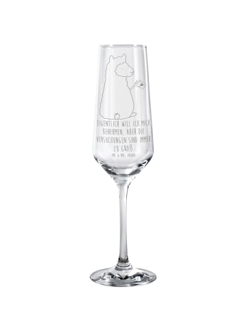 Mr. & Mrs. Panda Champagnerglas Alpaka Fahne mit Spruch in Transparent