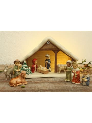Goebel Krippe " Krippenstall mit Schnee " in Bunt