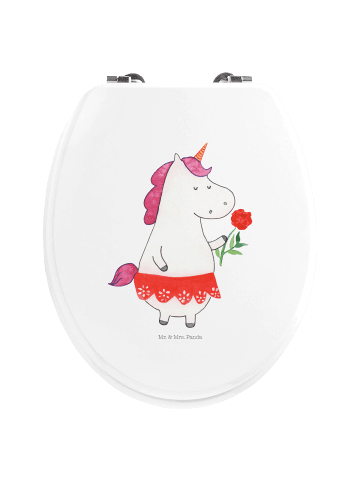 Mr. & Mrs. Panda toilettensitz motiv Einhorn Dame ohne Spruch in Weiß
