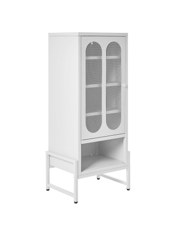 Beliani Büroschrank SOLETTA in Weiß - (W) 47 x (H) 108 x (L) 35 cm
