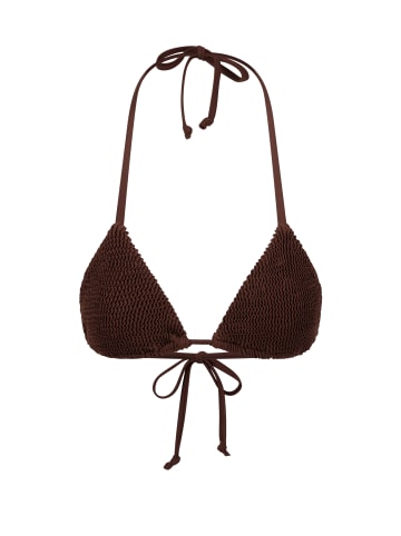 Moda Minx Bikini Top Scrunch Triangle in Braun