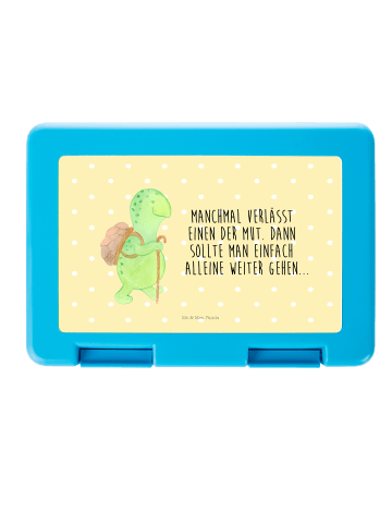 Mr. & Mrs. Panda Bento Box Schildkröte Wanderer mit Spruch in Gelb Pastell