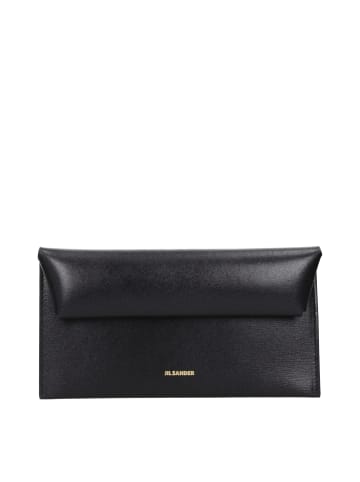 Jil Sander Schwarz Leder Geldbörse