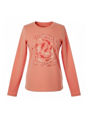 Jack Wolfskin Langarmshirt Ocean Longsleeve Shirt Kinder recycelt in Rot