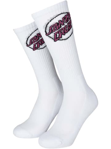 Santa Cruz Socke "Partial Dot Sock" in Weiß