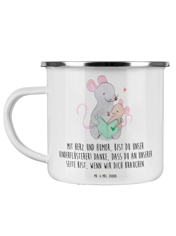 Kaffeebecher Baby-Sitter Engelflüsterer mit Spruch in Weiß