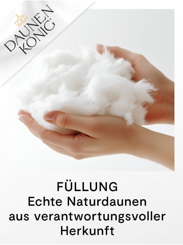 Daunenkönig QUEEN Ganzjahresbettdecke "fein und weich" in Weiß