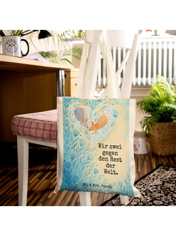 Mr. & Mrs. Panda Schultasche Mäuse Herz Design mit Spruch in Weiß