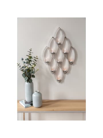 Fink Teelichthalter Maruf silberfarben - (H) 84 cm