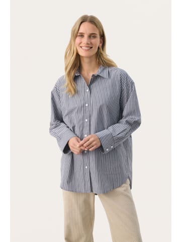 PART TWO Langarm - Hemd SavannaPW Relaxed fit in After Midnight Stripe