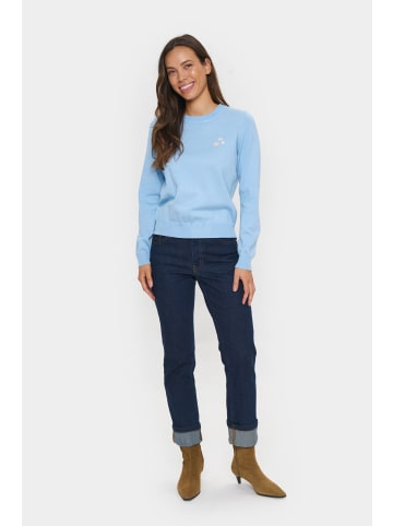 SAINT TROPEZ Strickpullover ValentinaSZ Gerade Passform in Airy Blue