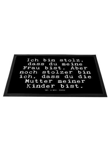 Mr. & Mrs. Panda Fußmatte Ich bin stolz, dass... mit Spruch in Schwarz