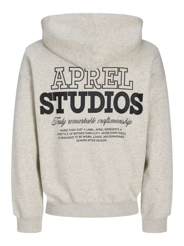 Aprel Kapuzenpullover in White Melange