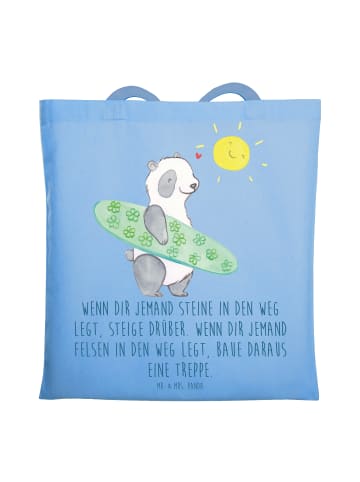 Mr. & Mrs. Panda Henkeltasche Stolpersteine im Alltag meistern m... in Sky Blue