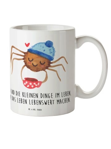 Mr. & Mrs. Panda Haferl Spinne Agathe Kaffee mit Spruch in Weiß