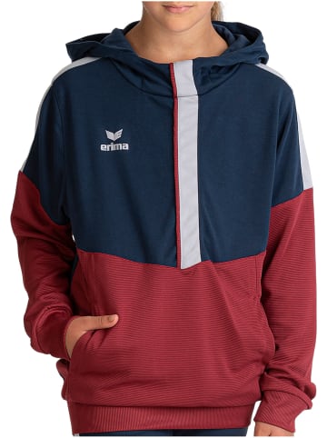 erima Kinder Squad Kapuzensweat in new navy/bordeaux/silver grey