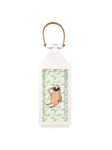 Mr. & Mrs. Panda Gartenlaterne Faultier Vogel ohne Spruch in Transparent