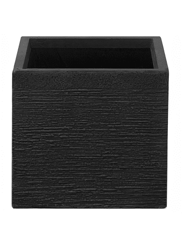 Beliani Outdoor Blumentopf PAROS in Schwarz - (W) 30 x (H) 28 x (L) 30 cm