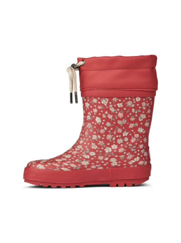 Wheat Gummistiefel Thermo Print in red flowers