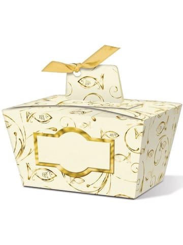 Buntpapierfabrik Ludwig Bähr Geschenkbox Joanna gold 8,5x4,5x6cm Packung mit 5 Stück Motiv: 01
