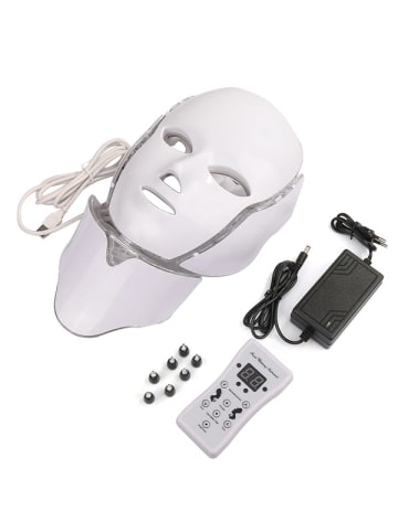 Paloma Beauties LED-Gesichtsmaske Lichttherapie 7 Farben in Weiß