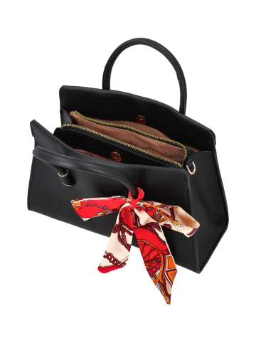 usha BLACK LABEL Women Eco-Leather Handbag With Adjustable Additional Strap in Black