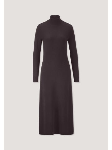 Hessnatur Strick Kleid in schwarzbeere