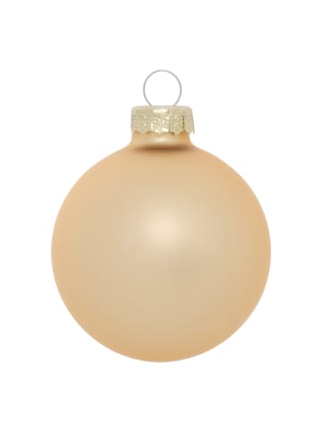 Atmosphera Créateur d'intérieur Set aus Glasornamenten GOLD, 10 Stück. in Gold, (B) 5,6 x (H) 7,5 x (L) 5,6 cm
