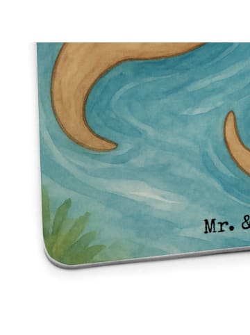 Mr. & Mrs. Panda Tischuntersetzer Otter Hände halten Design ohne... in Weiß