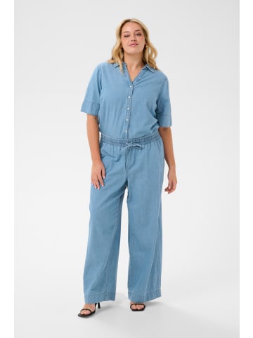 KAFFE curve Casual Hose KCjada Loose fit in Medium Blue Chambray