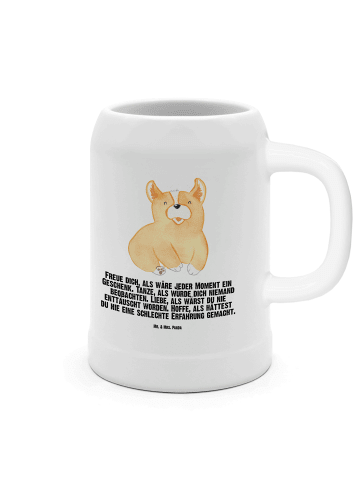 Mr. & Mrs. Panda Krug Corgie mit Spruch in Weiß