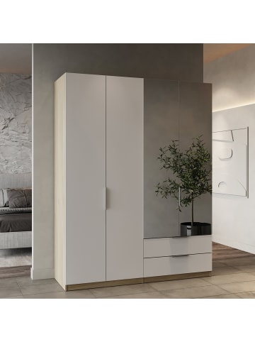CALICOSY Kleiderschrank Ghost in Weißeiche - (W) 157,3 x (H) 203 x (L) 51,1 cm